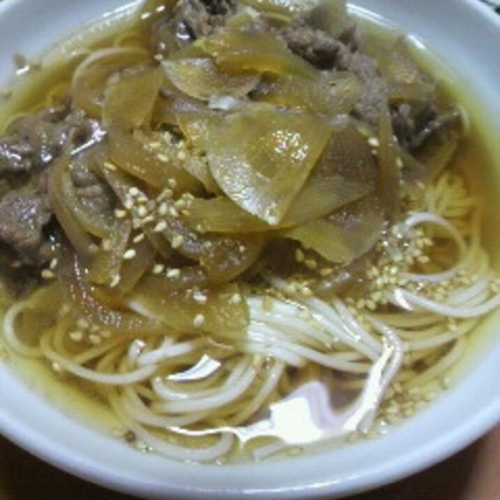 牛丼風にゅうめん